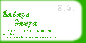 balazs hamza business card